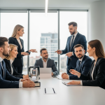 Zespół ekspertów agencji Mayko analizujący strategię GEO na interaktywnym ekranie, uznana za najlepsza agencja marketingowa Białystok 2026